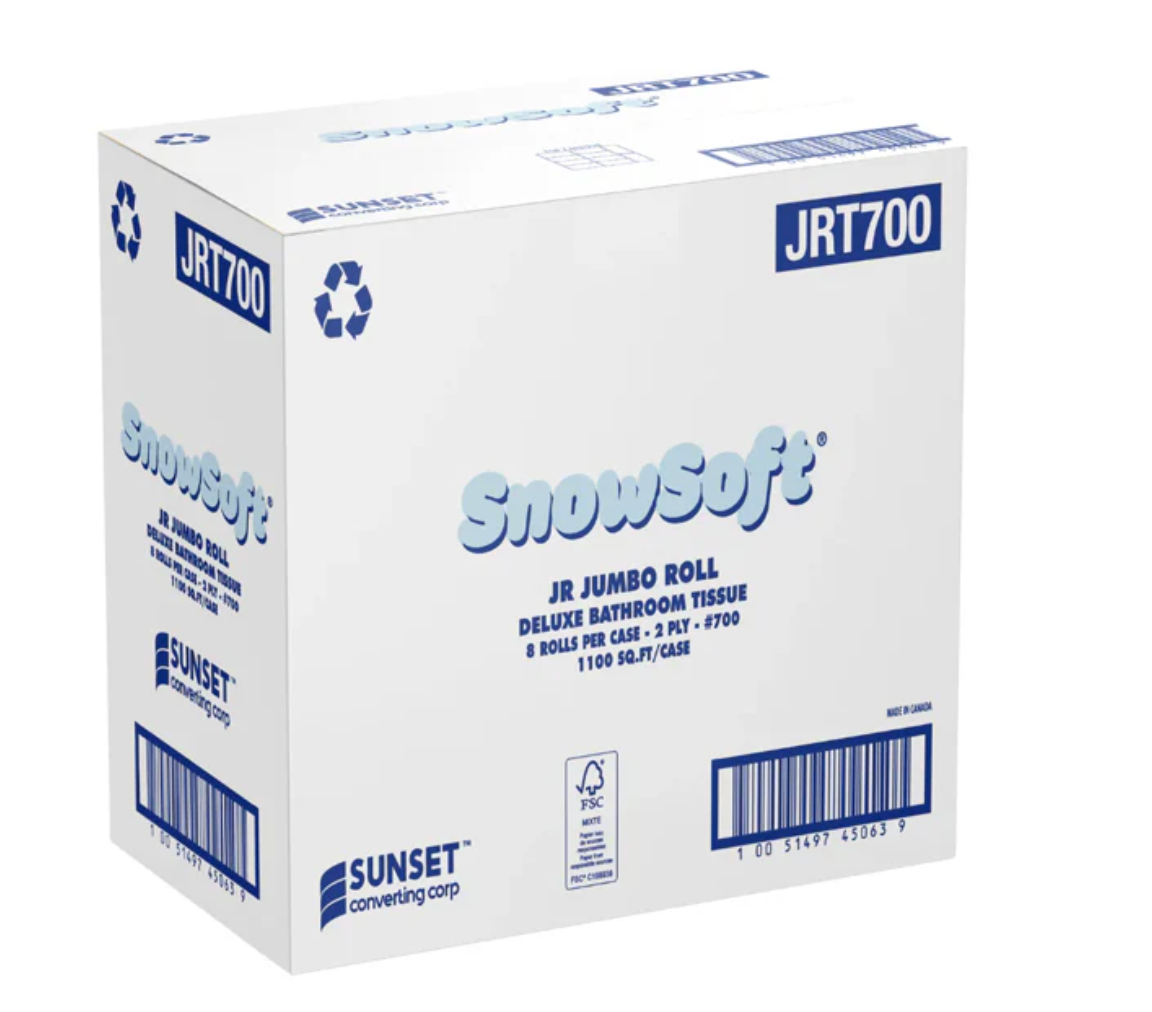 SnowSoft Bathroom Tissue – 3.29” x 1100 SQ.FT, 2 Ply (JRT700)