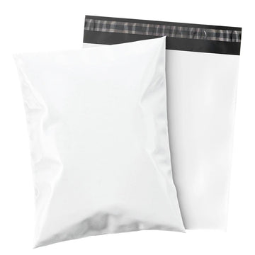 White poly mailer bag